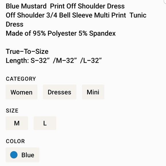 colorful print drop shoulder dress 3/4 sleeves - Picture 2 of 2